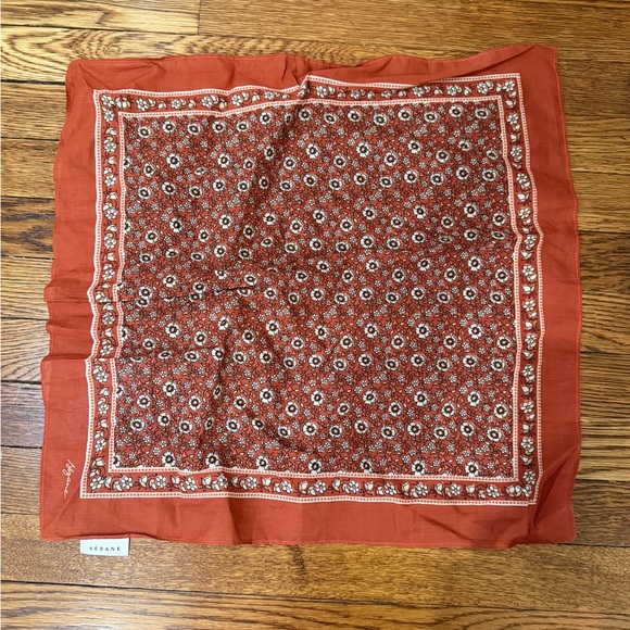 Sezane Accessories - Sézane Terracotta Floral Scarf
